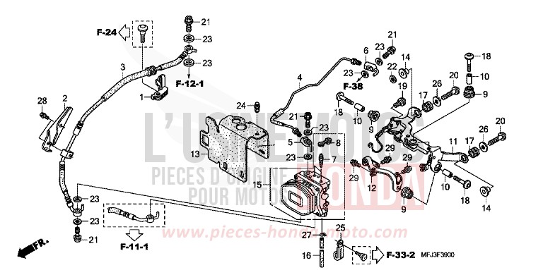 REAR VALVE UNIT (CBR600RA) for CBR600RR ABS GRAPHITE BLACK (NHB01) from 2010
